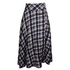 Yohji Yamamoto Luxurious Plaid Wool Wrap Skirt