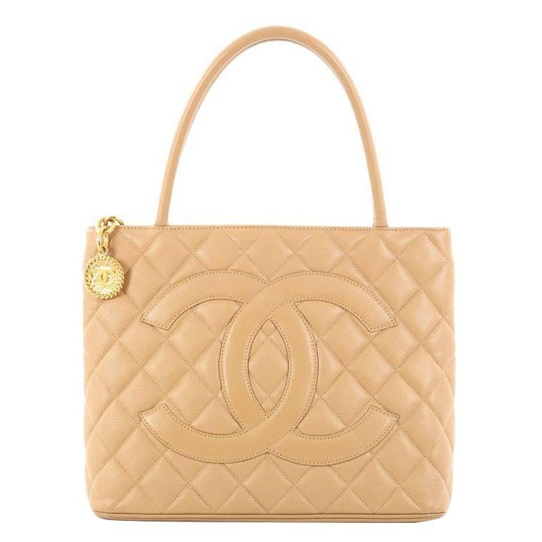 Chanel Quilted Caviar Medallion Tote 