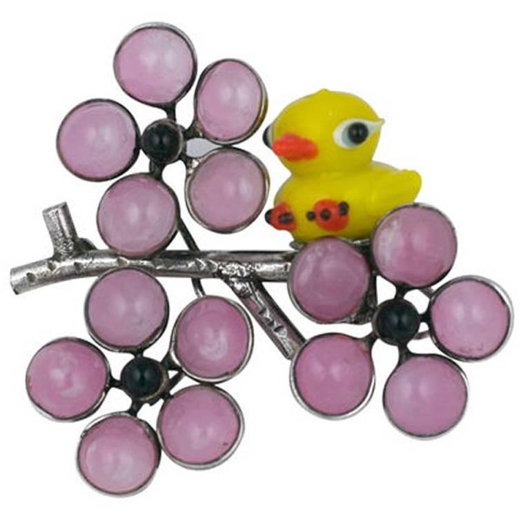 Cherry Blossom Brooch, Mark Walsh Leslie Chin
