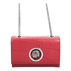 Versus Versace - Sac à bandoulière en cuir rouge à tête de lion