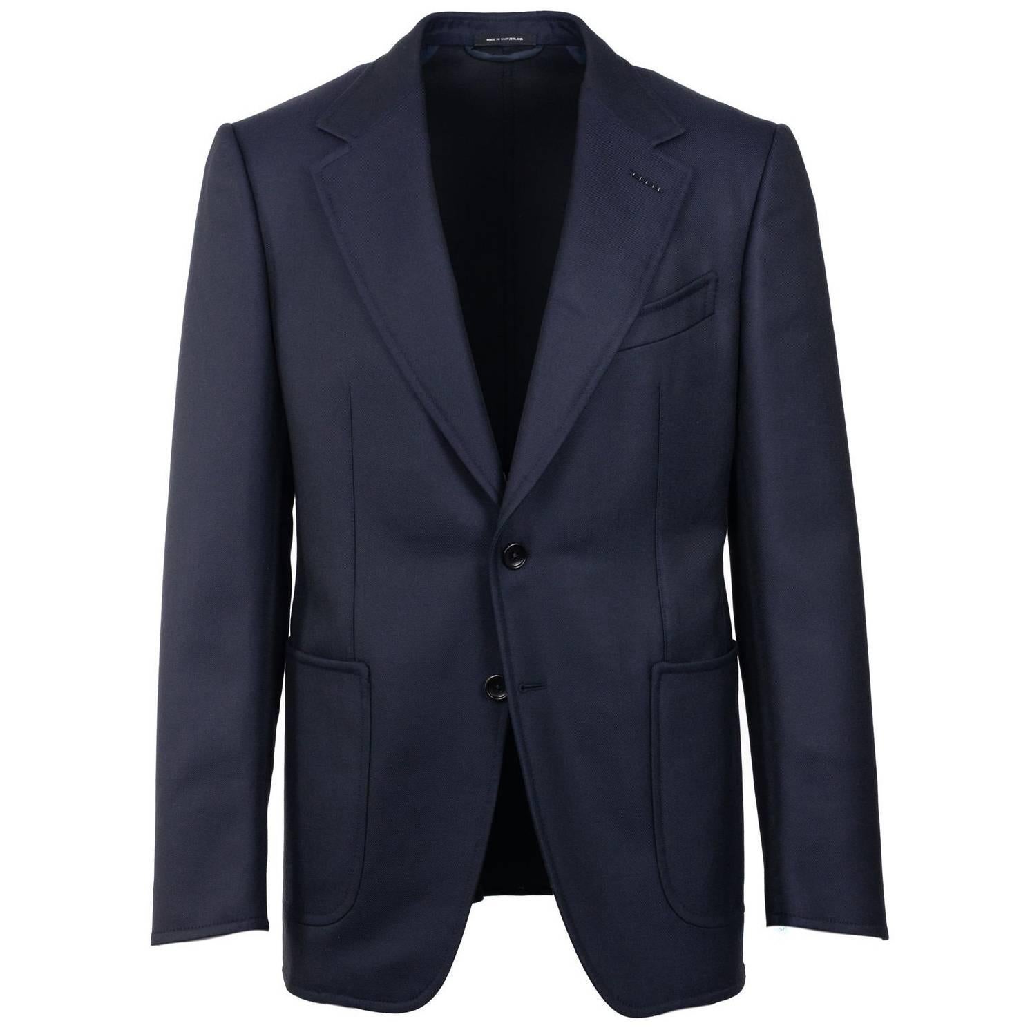 Tom Ford Shelton Navy Wool Blazer Sports Jacket 48R 38R ret $3750 For Sale