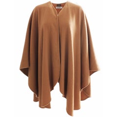 Yves Saint Laurent Cashmere Cape Camel Tan Poncho Fall 96 Runway YSL Rive Gauche
