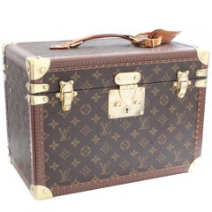 Retro Louis Vuitton Boite Pharmacie Monogram Train Case Vanity Travel Cosmetics Box 