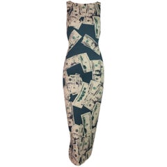D&G by Dolce & Gabbana Limited Edition $100 Dollar Bills Dress, S / S 2001 