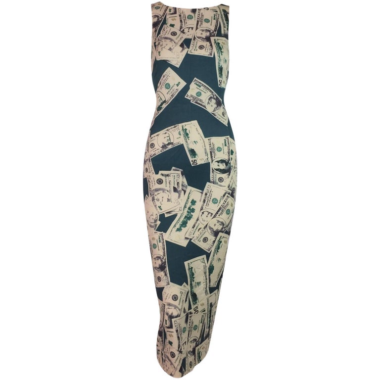 D&G by Dolce and Gabbana Limited Edition 100 Dollar Bills Dress, S / S
