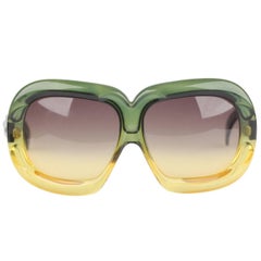 CHRISTIAN DIOR Retro OPTYL Green Yellow Oversized Mint Sunglasses