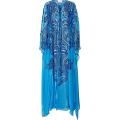 Emilio Pucci Lace Up Maxi Kaftan Dress