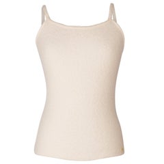 Chanel 02A Top Cream Very Soft Textured Cashmere 42 / 8