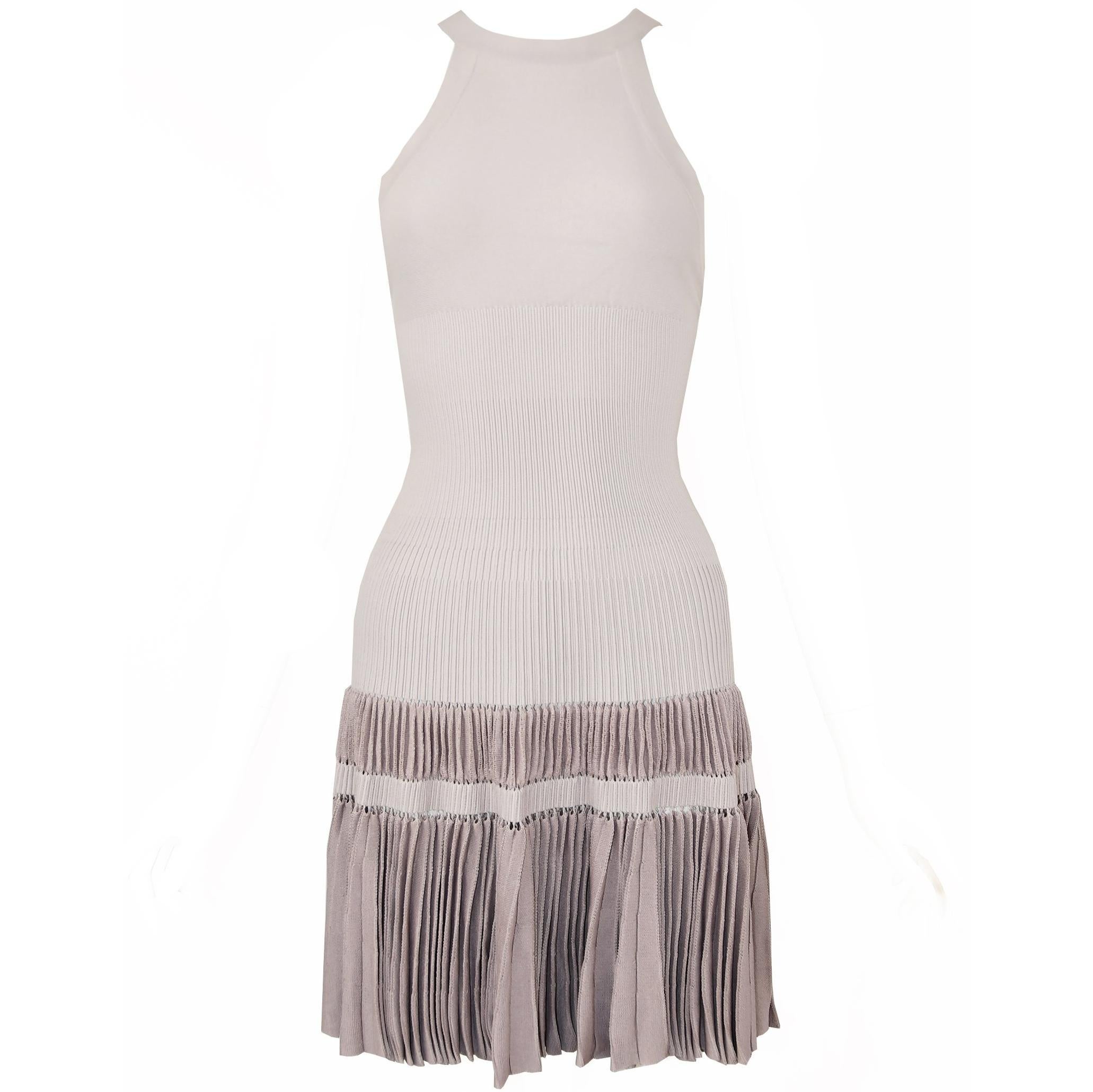 Alaia Lilac/Gray Sleeveless Dress - Size FR 40 For Sale