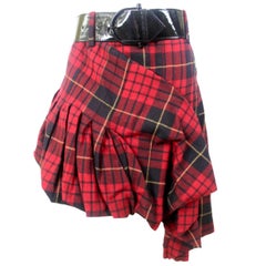 Alexander McQueen Widows of Culloden Tartan Skirt and Belt, 2006