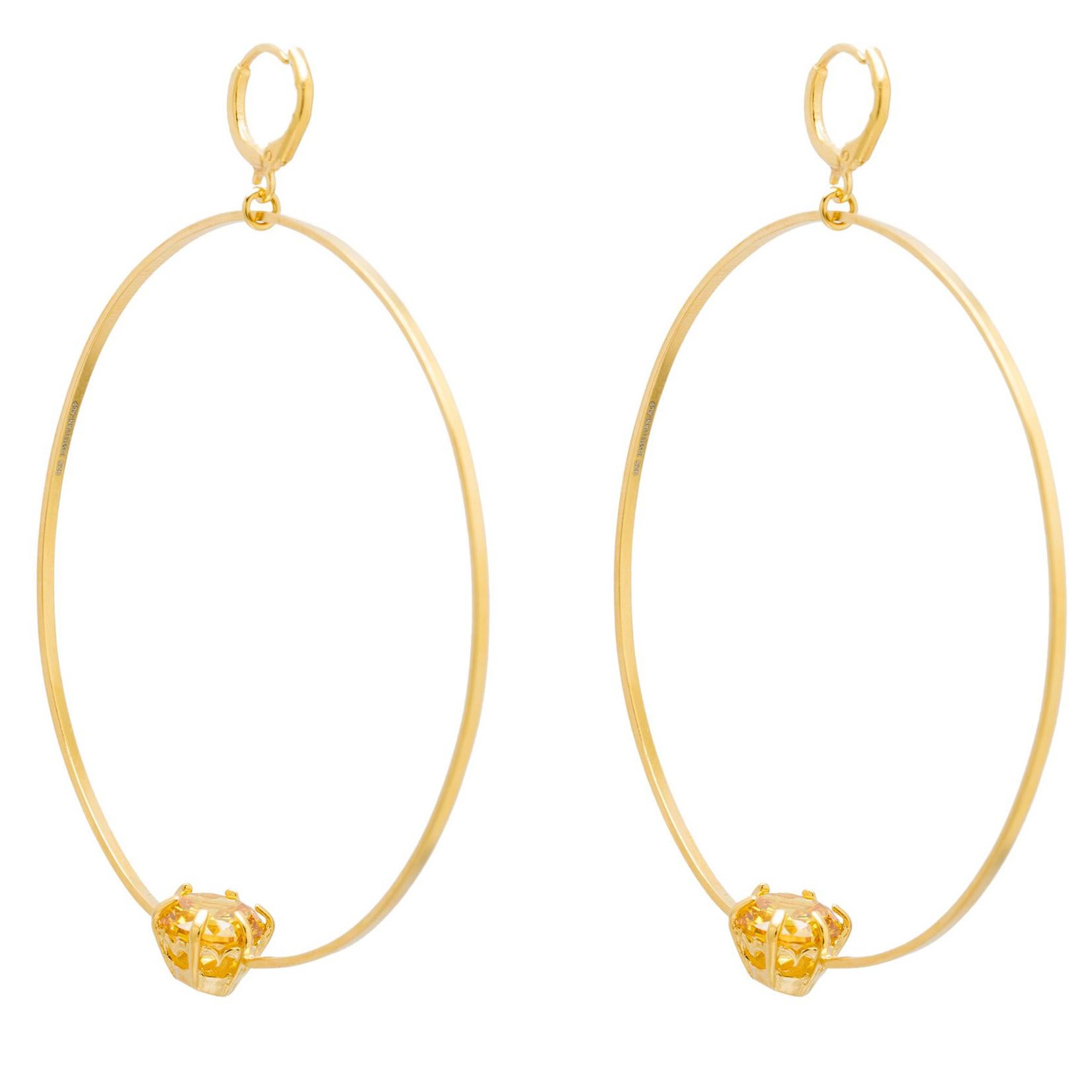 Puro Iosselliani Creole Hoop Gold Earrings For Sale