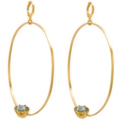 Puro Iosselliani Creole Hoop Gold Plated Earrings