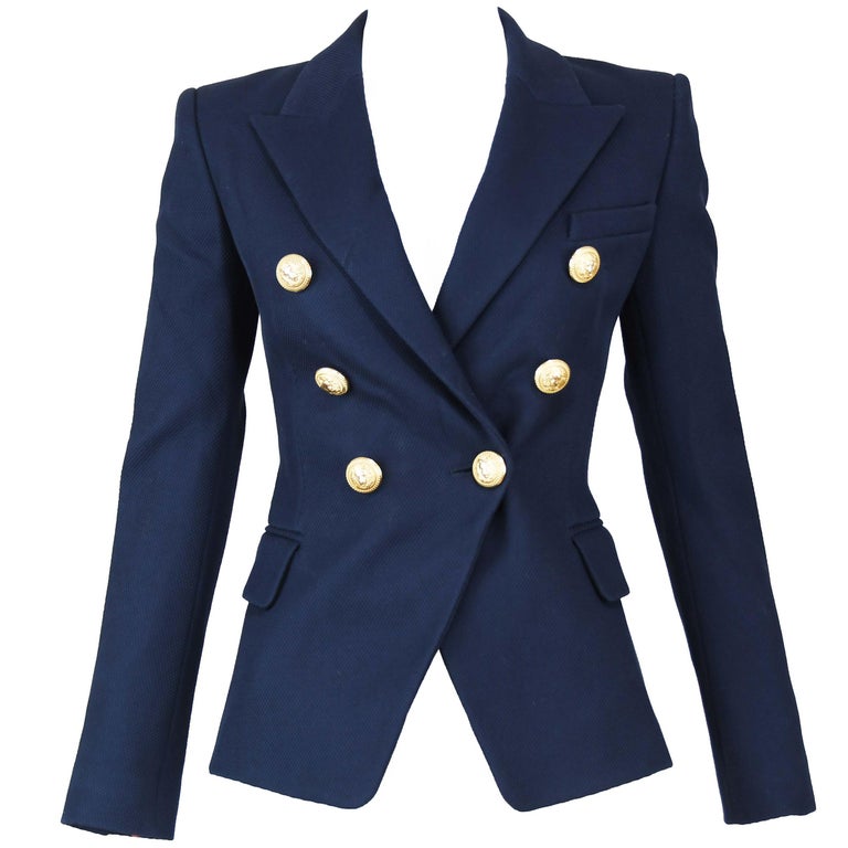 navy balmain blazer