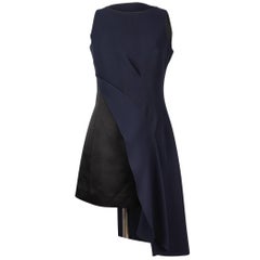 Christian Dior Dress Asymmetrical Black / Navy Evening fits 6 
