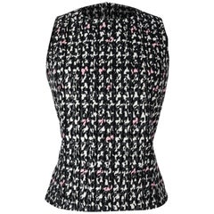 Christian Dior Top Fantasy Tweed Print Fitted and Shaped fits 8