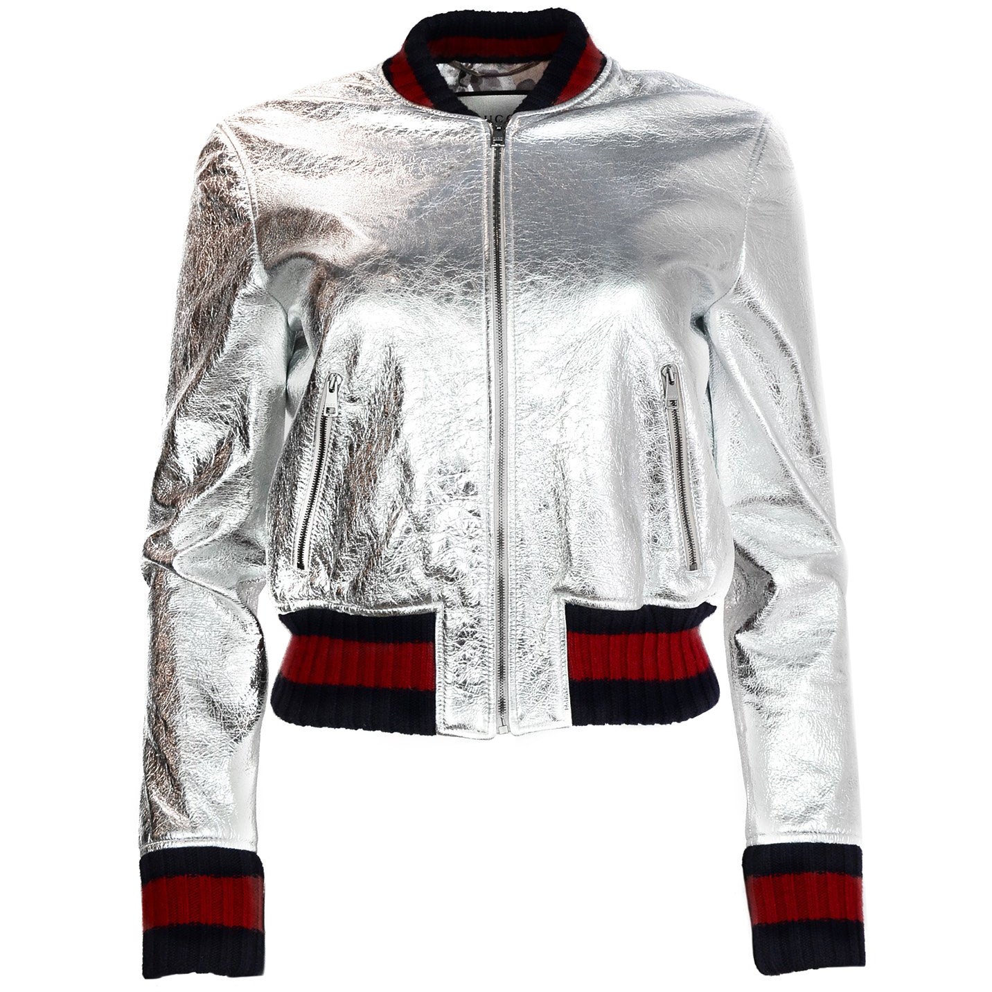 gucci silver bomber jacket