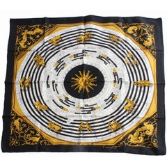 Hermes Astrologie Silk Scarf Dies Et Hore 90cm Francoise Faconnet New in Box VTG