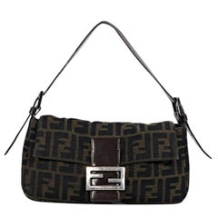 Brown Fendi Monogram Zucca Shoulder Bag