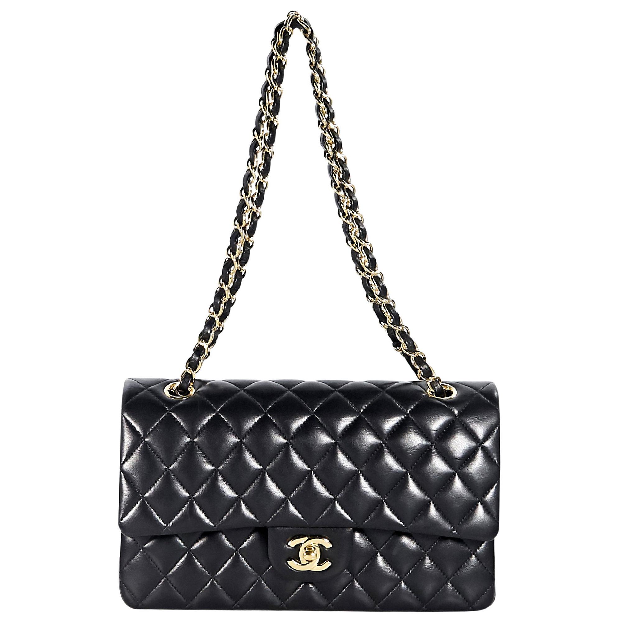 Chanel Black Quilted Leather Double Flap Bag