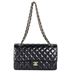 Chanel Black Quilted Leather Double Flap Bag