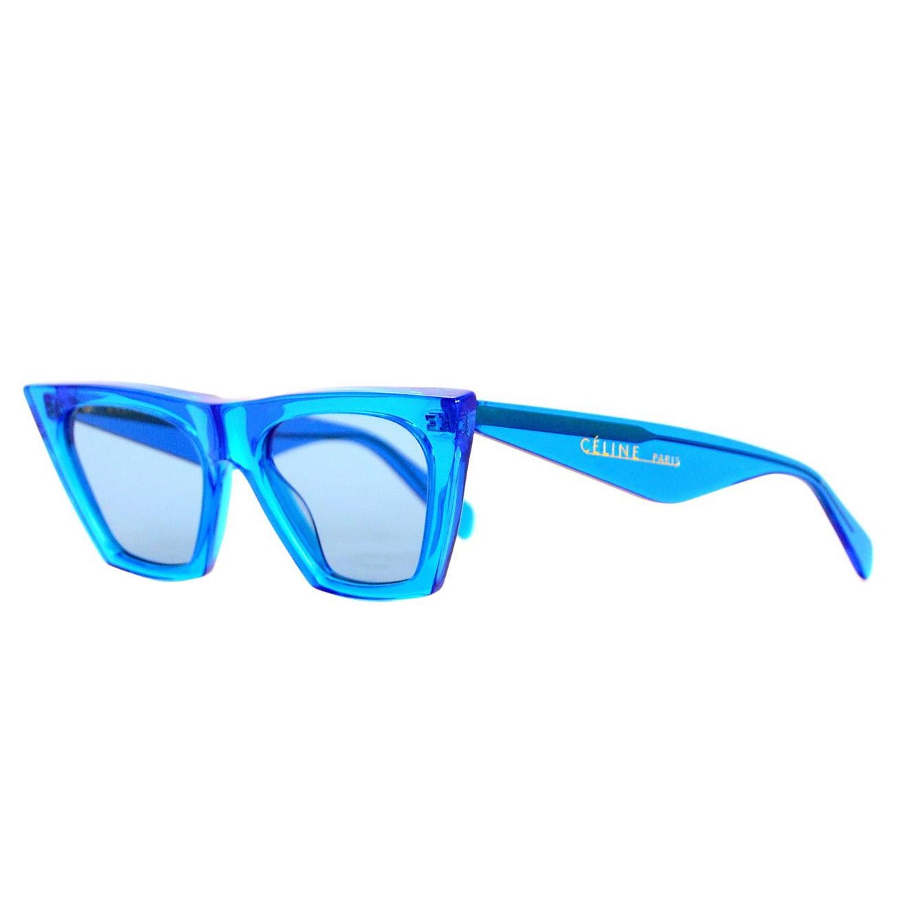 Wat is er mis verkoper ontsnappen Celine Transparent Blue Edge CL41468/S Sunglasses For Sale at 1stDibs