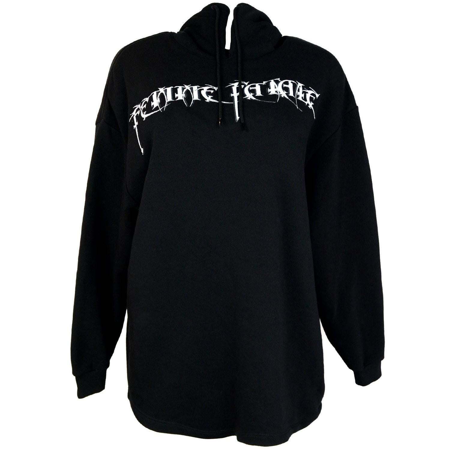 Balenciaga Black Femme Fatale Oversized Hoodie Sweatshirt, 2018 For Sale at  1stDibs | balenciaga femme fatale hoodie, femme fatale balenciaga