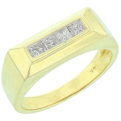 Rectangular Platform Diamond Ring