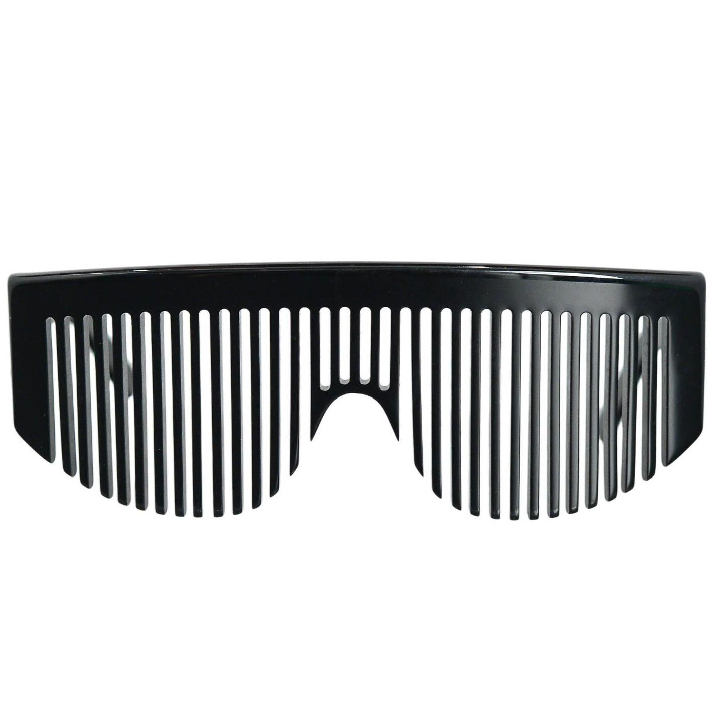 Chanel Black Comb Sunglasses, 1990s 