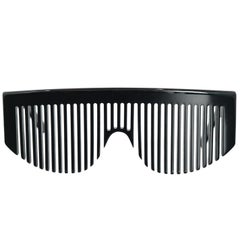 Chanel Black Comb Sunglasses, 1990s