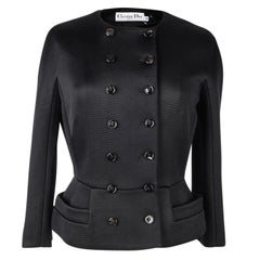 Christian Dior Jacket Black Double Breasted 8 New