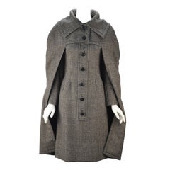 Ensemble robe et cape de créateur pied-de-poule Christian Dior des années 1950