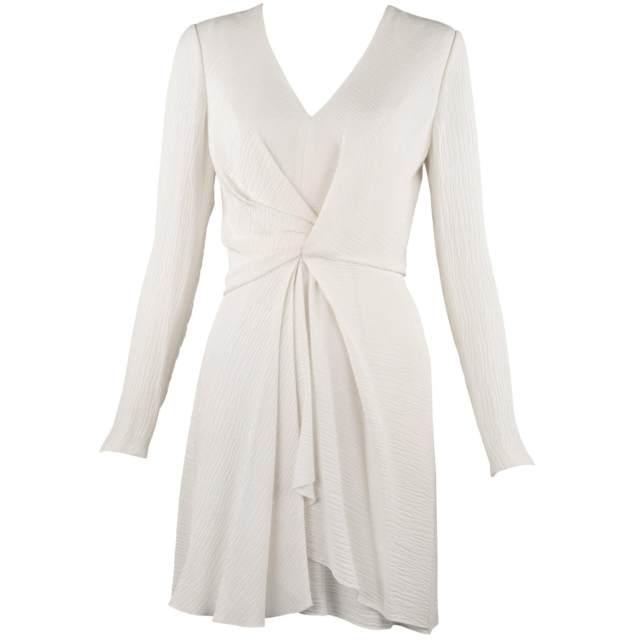 J. Mendel Off White Silk Twist Dress   For Sale