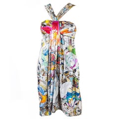 New VERSACE Julie Verhoeven Print Silk Dress 38 - 2