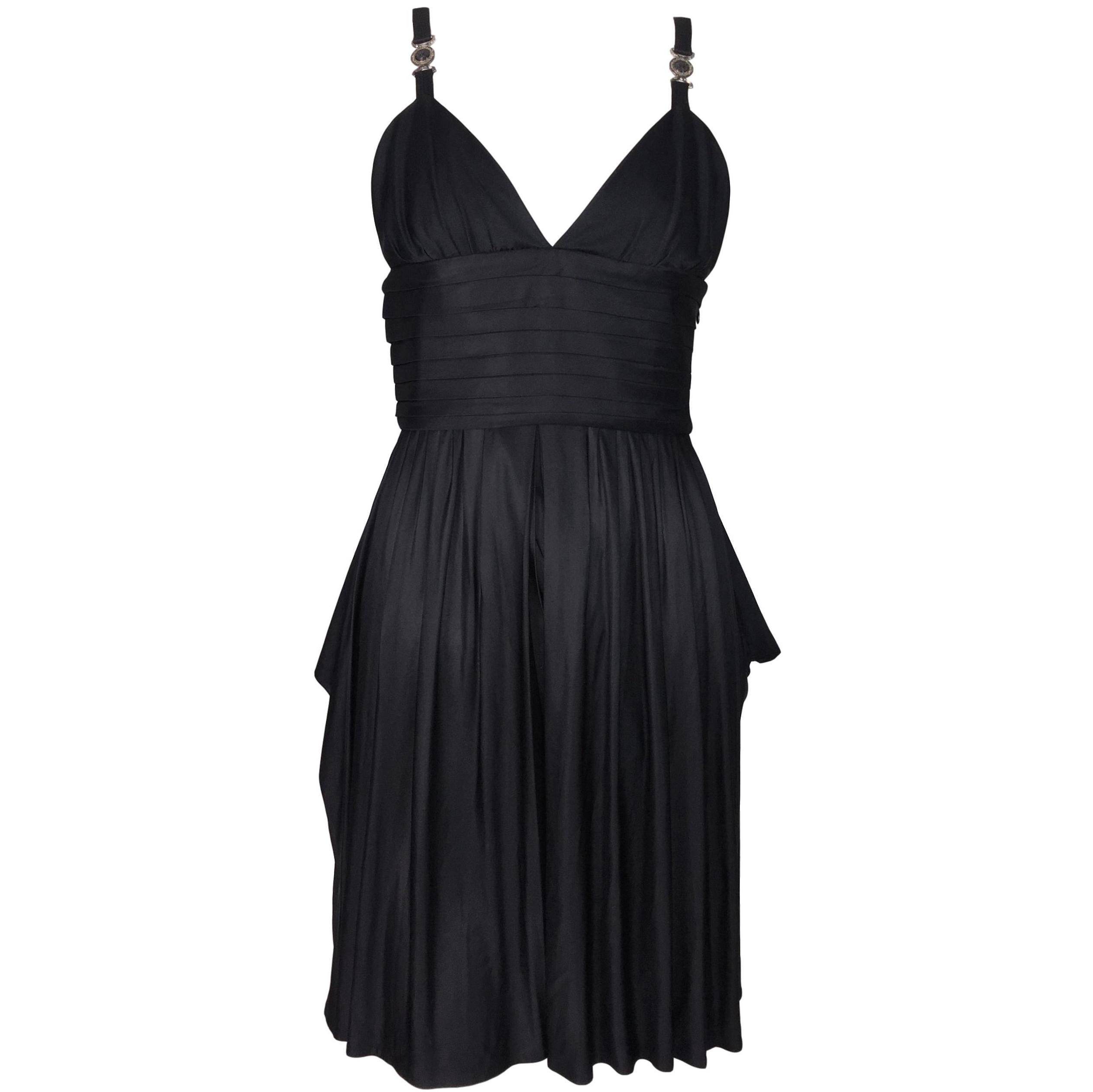black versace mini dress
