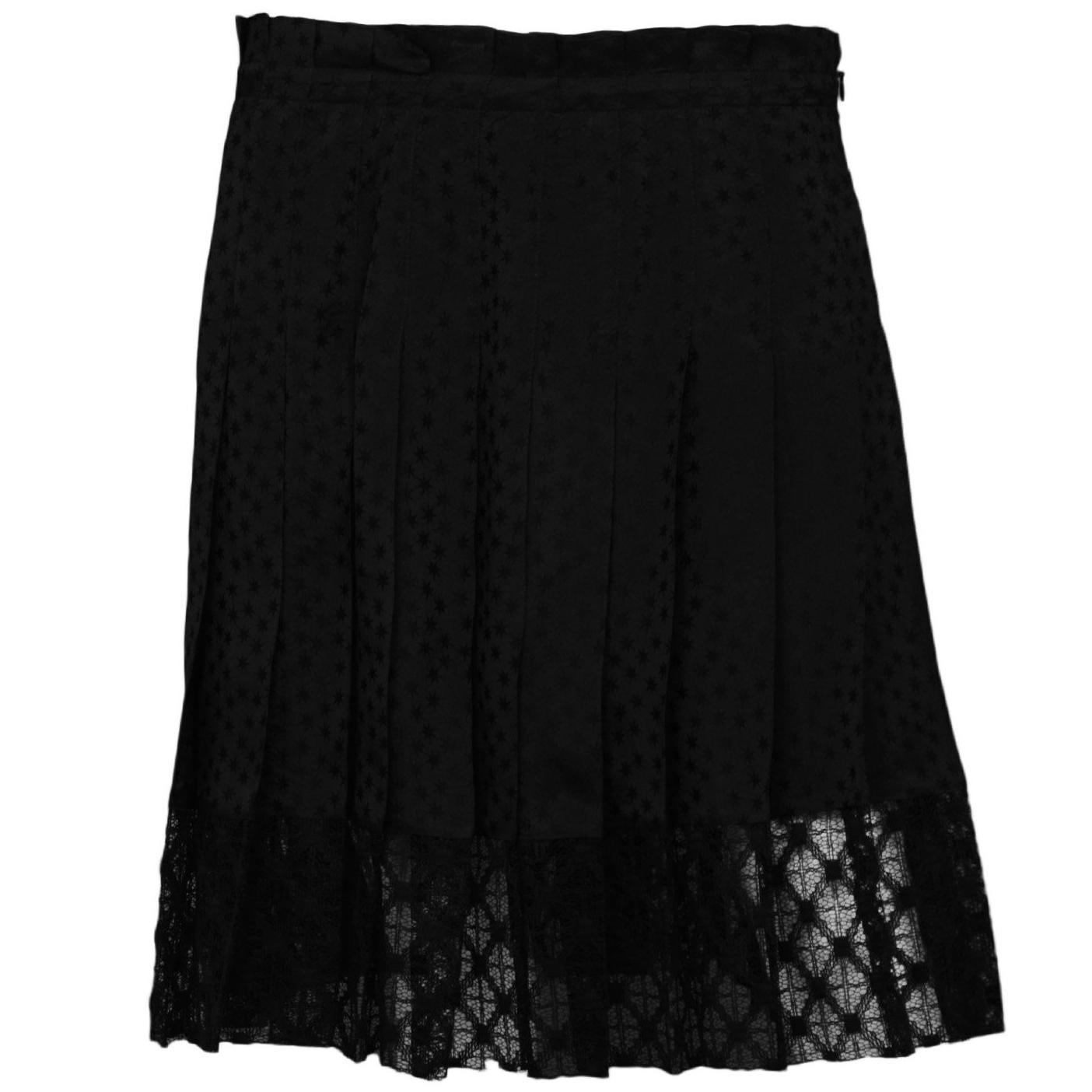 Philosophy Di Lorenzo Serafini NWT Black Pleated Star Print Skirt sz 6 rt. $760