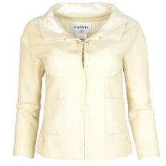 Chanel Cream Glitter / Sequin Jacket  