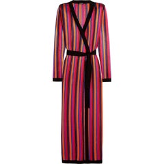 Balmain Striped Open-Knit Cardigan
