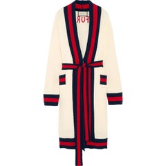 Gucci Embellished Striped Cotton-Blend Terry Cardigan
