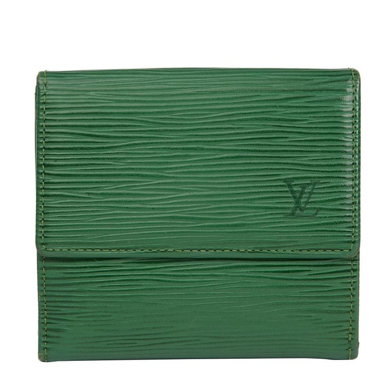 Louis Vuitton Borneo Green Epi Leather Vintage Elise Wallet, 1992