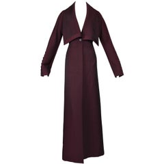 F/W 1998 "Joan" Alexander McQueen Oxblood Red Catholic Long Dress Coat