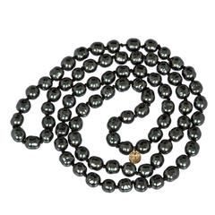 CHANEL Black Pearl Necklace