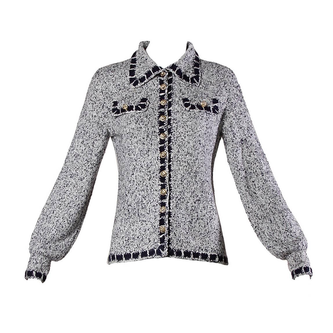 St. John Knits for Saks Fifth Avenue Vintage 1970s Cardigan Sweater Jacket