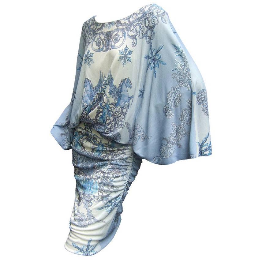 Versace Collection Spectacular Pegasus Design Jersey Knit Dress