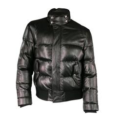2013's GIVENCHY Black Quilted Leather Motorcycle Bomber Jacket Men's Size 40