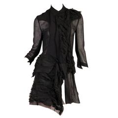 1990s Yohji Yamamoto Sheer Deconstructed Shirt Dress