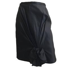 Bill Blass Black Silk Size 4 Evening Skirt, 1970s 