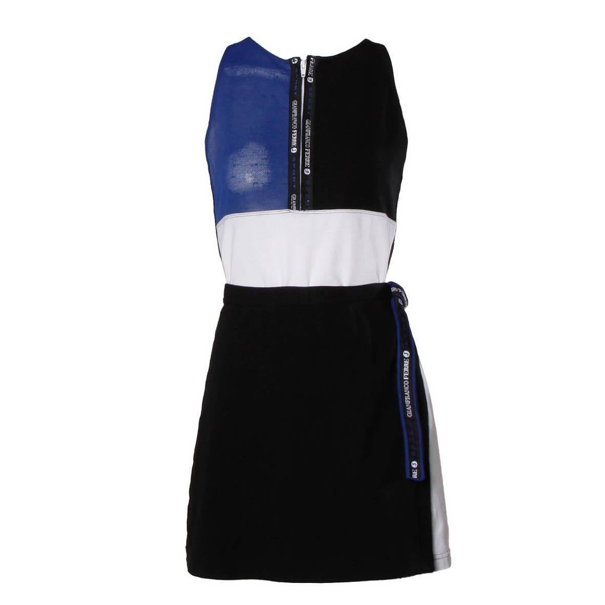 Vintage Sporty Color Block 2-teiliges Ensemble aus Rock + Oberteil von Gianfranco Ferre im Angebot