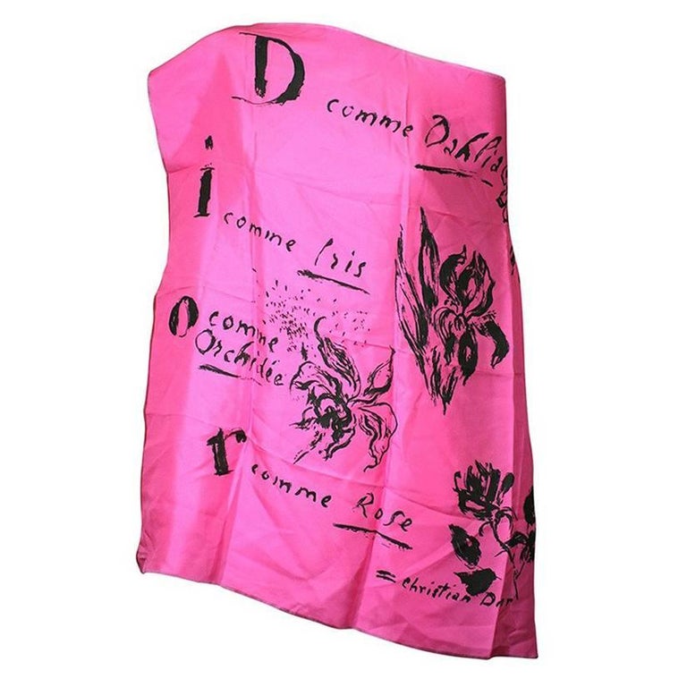 Christian Dior Flower Scarf at 1stDibs
