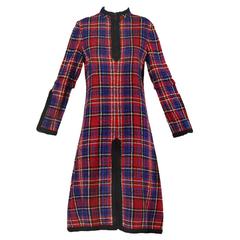 Oscar de la Renta Vintage 1960s Plaid Dress 7