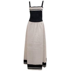 Vintage Christian Dior Haute Couture Black and White Dress, Betsy Bloomingdale 1980